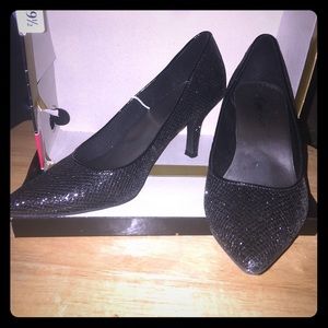 Black Sparkle Heels